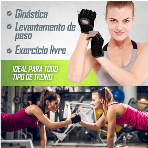 Par De Luva Para Academia Neoprene Treino Musculação Feminina Masculina PRONTO ENTREGA