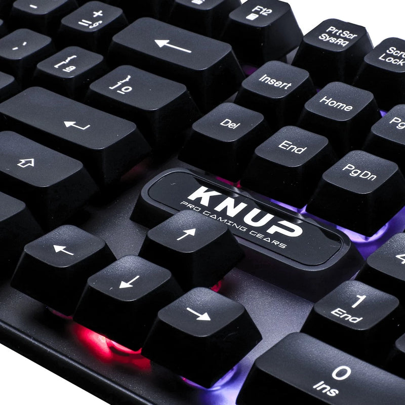 Kit Gamer Teclado Semi Mecânico + Mouse 2400dpi Usb Rgb Iluminado Jogos Pc