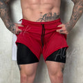 Shorts Masculino 2 em 1 Fitness Bermuda Para Treino Com Bolso Interno Academia