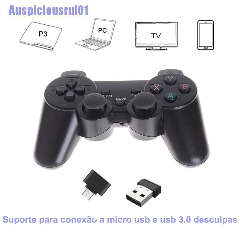 Controle De Jogo Sem Fio De 2.4Ghz Gamepad Para Ps3 Pc Tv celular Android